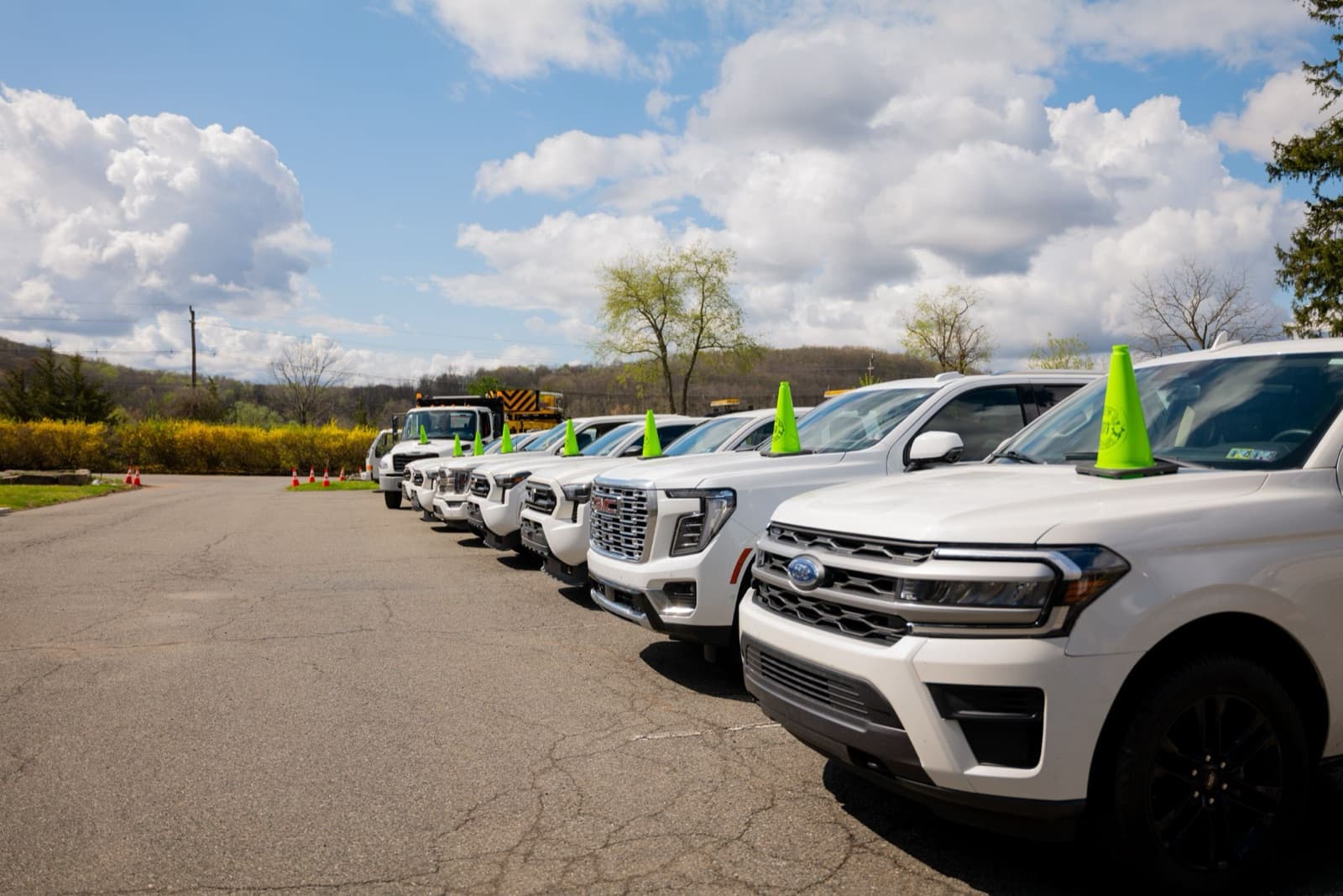 Artio fleet lined up in the yard